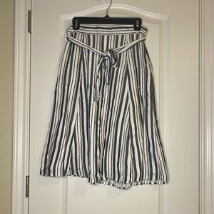 Loft striped midi skirt